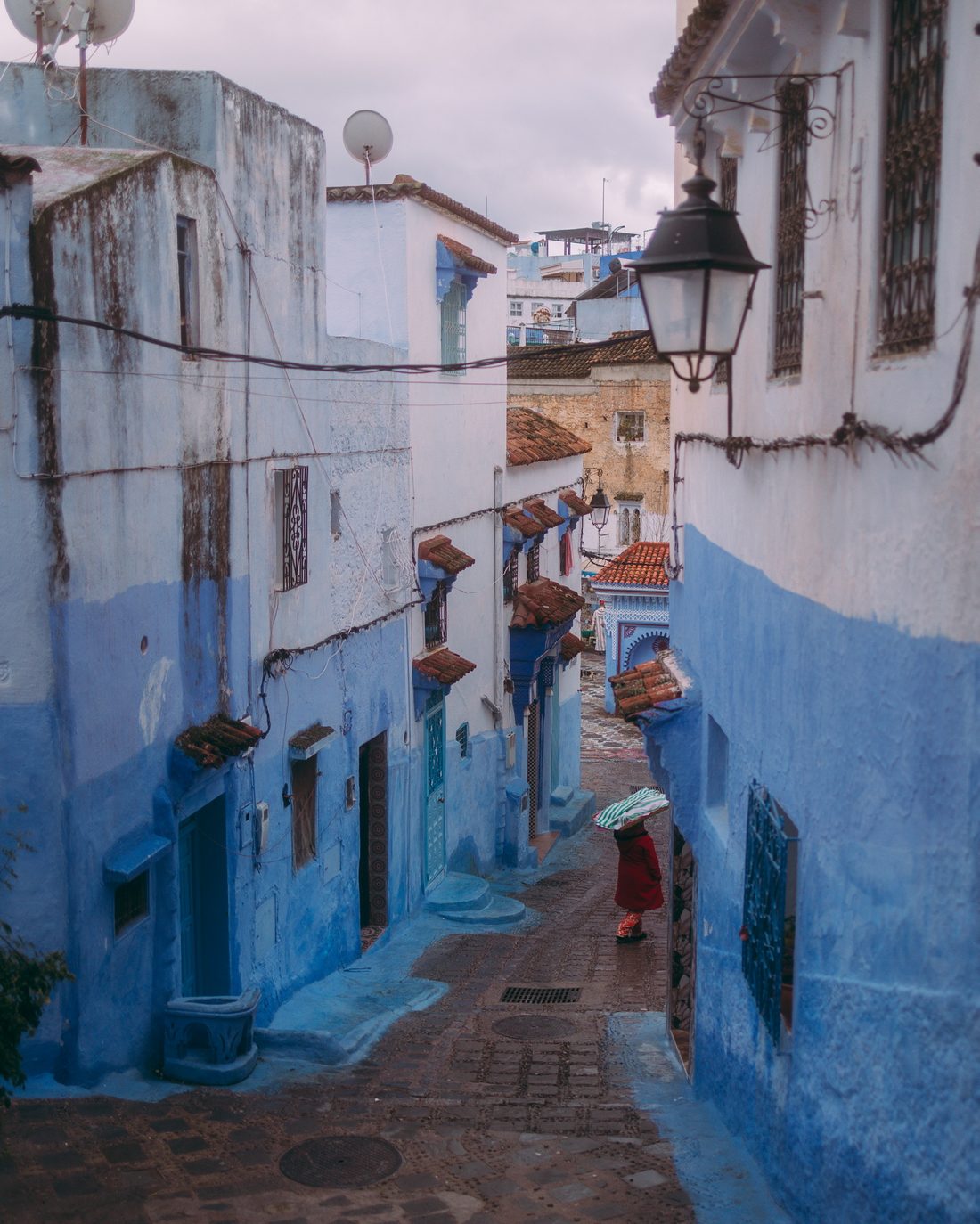 A blue street in Chefchaouen