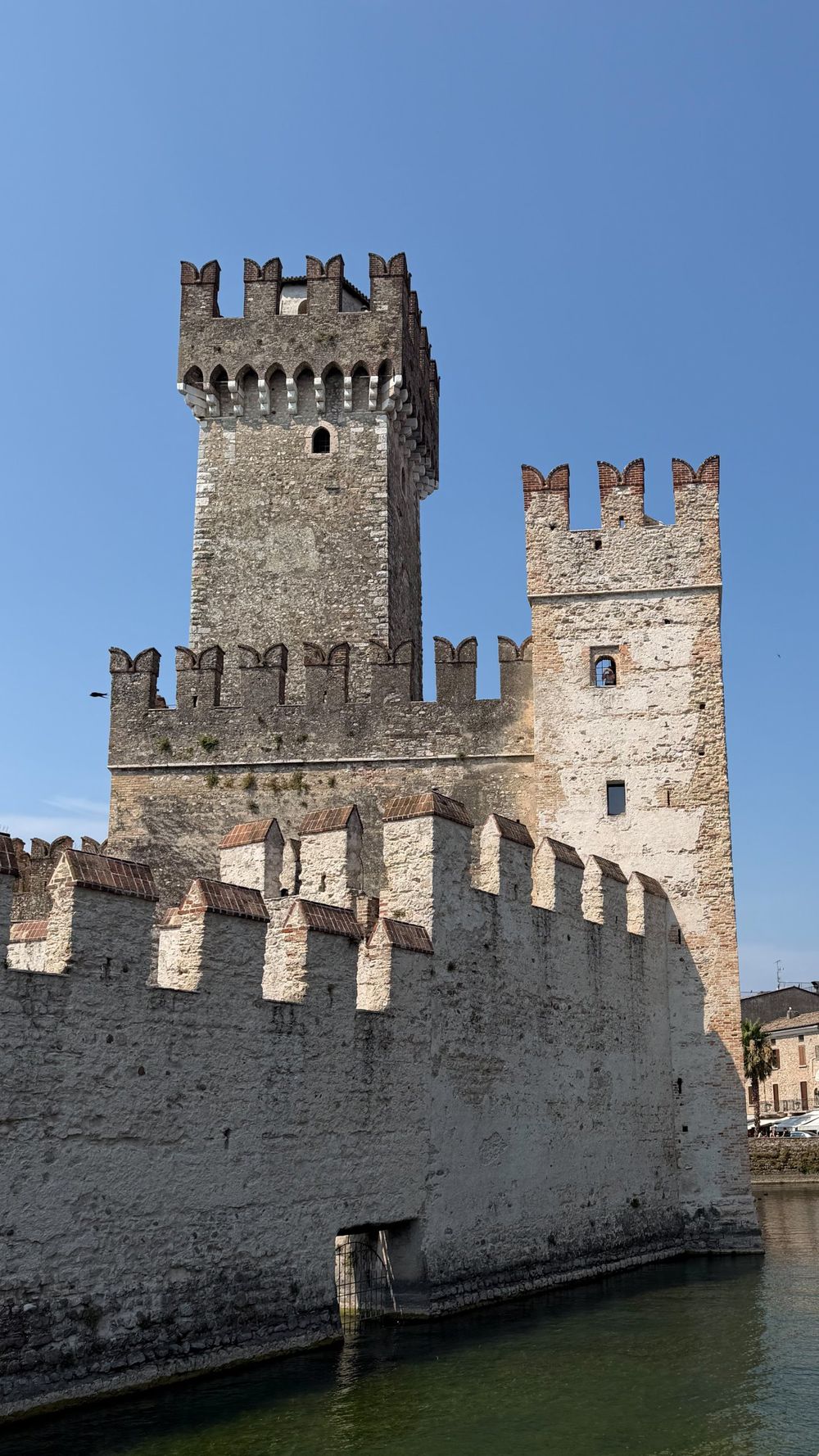 The Scaliger castle of Sirmione rising from the water