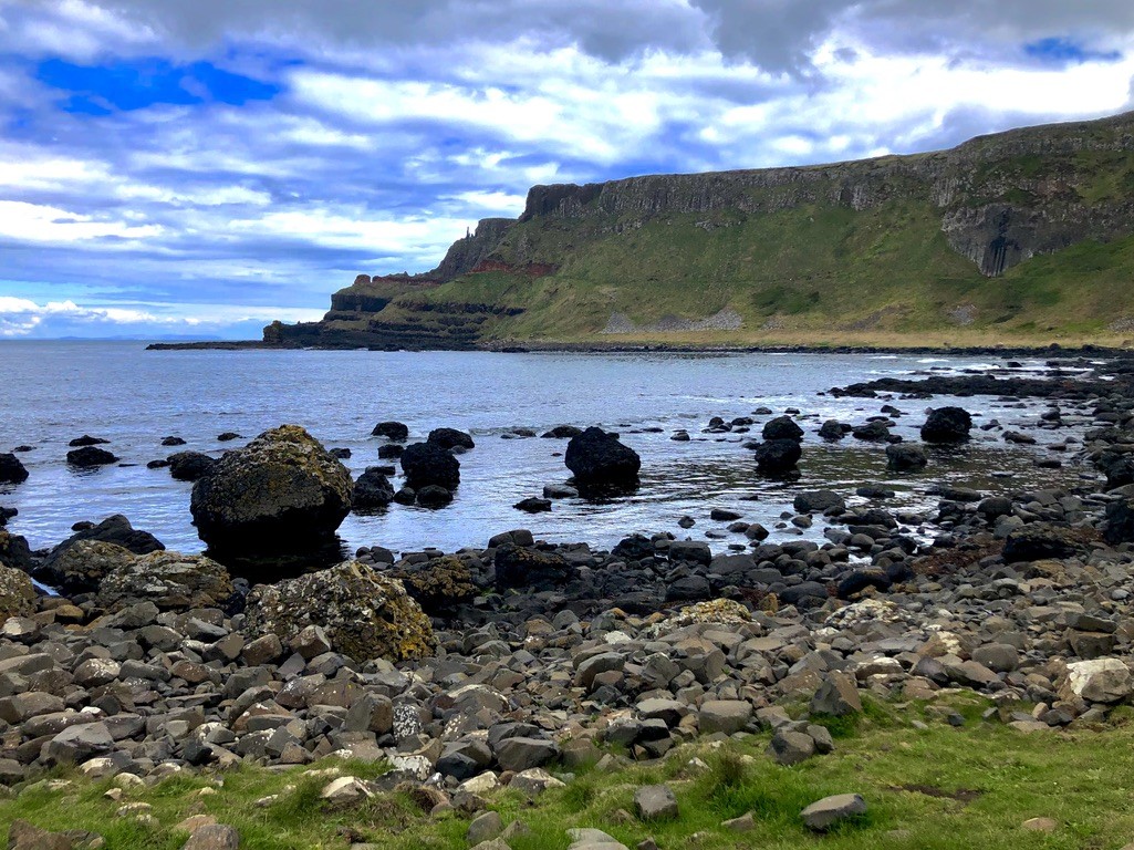 The rocky coast at the Giant's Causeway