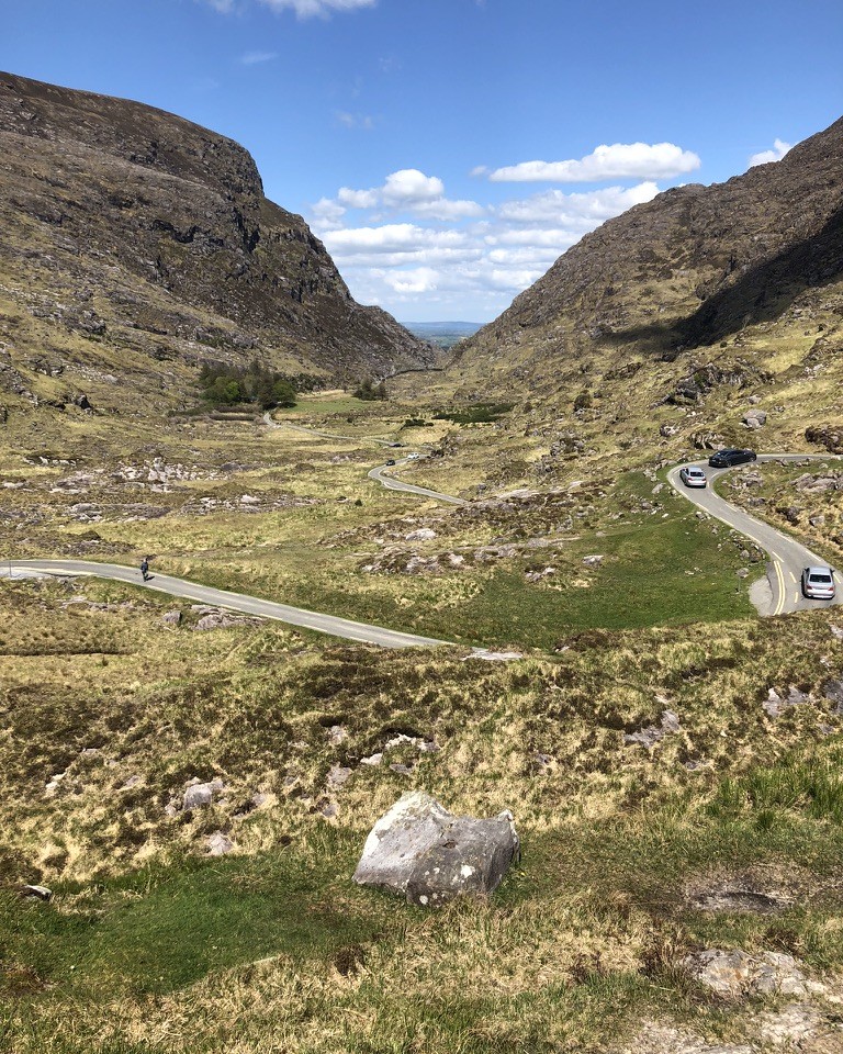 The winding road through the Gap of Dunloe